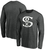 Charcoal Chicago White Sox Cooperstown Collection Huntington Logo Long Sleeve T-Shirt