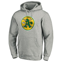 Heather Gray Athletics Cooperstown Collection Huntington Logo Fitted Pullover Hoodie
