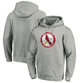 Heather Gray St. Louis Cardinals Cooperstown Collection Huntington Logo Fitted Pullover Hoodie