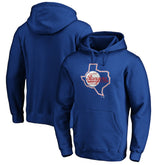 Royal Texas Rangers Cooperstown Collection Huntington Logo Fitted Pullover Hoodie