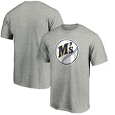Heathered Gray Seattle Mariners Cooperstown Collection Huntington Logo T-Shirt