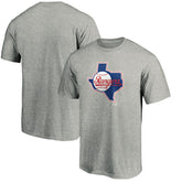 Heathered Gray Texas Rangers Cooperstown Collection Huntington Logo T-Shirt
