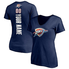 Oklahoma City Thunder Women's Playmaker Personalized Name & Number V-Neck T-Shirt