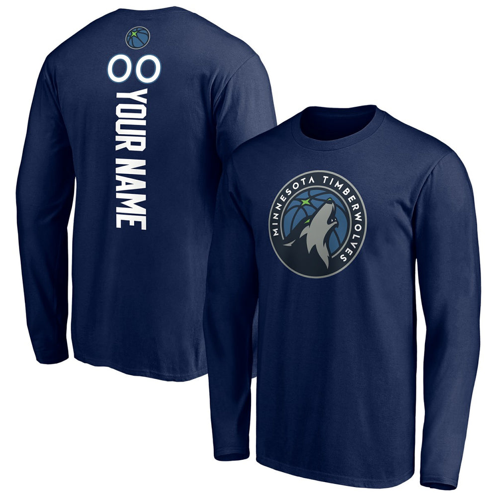 Minnesota Timberwolves Playmaker Personalized Name & Number Long Sleeve T-Shirt