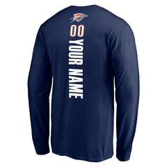 Oklahoma City Thunder Playmaker Personalized Name & Number Long Sleeve T-Shirt