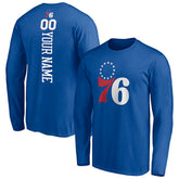 Philadelphia 76ers Playmaker Personalized Name & Number Long Sleeve T-Shirt sale