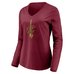 Cleveland Cavaliers Women's Playmaker Personalized Name & Number Long Sleeve V-Neck T-Shirt sale