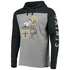 '47 Franklin Wooster Throwback Long Sleeve Hoodie T-Shirt - New Orleans Saints Hoodies
