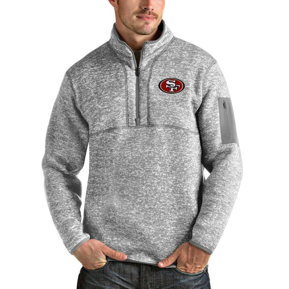Antigua Team Logo Fortune Quarter-Zip Pullover Jacket - San Francisco 49ers Pullover