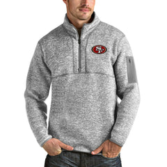 Antigua Team Logo Fortune Quarter-Zip Pullover Jacket - San Francisco 49ers Pullover