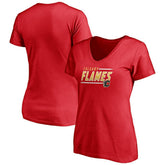 NHL Calgary Flames Fanatics Women's Plus Size Mascot In Bounds V-Neck T-Shirt