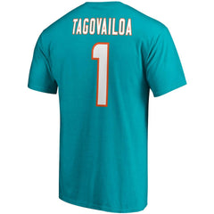 Tua Tagovailoa Player Icon Name & Number T-Shirt - Miami Dolphins T-shirts