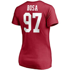 Nick Bosa Women's Player Icon Name & Number V-Neck T-Shirt - San Francisco 49ers T-shirts