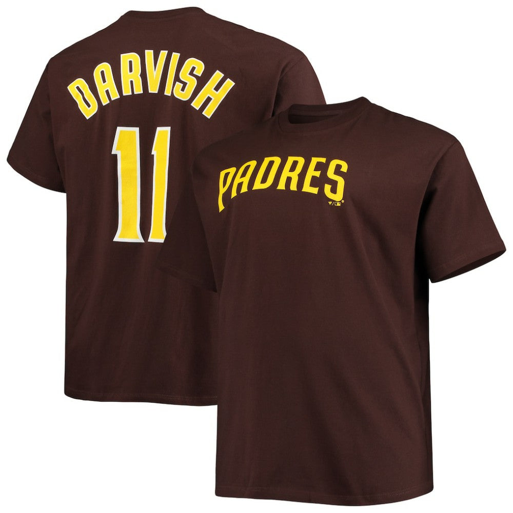 Brown Yu Darvish San Diego Padres Fanatics Big & Tall Name & Number T-Shirt