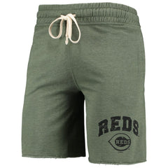 Heathered Olive Cincinnati Reds Concepts Sport Mainstream Tri-Blend Shorts