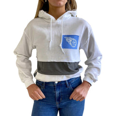 Refried Apparel Women's Sustainable Crop Dolman Pullover Hoodie - Tennessee Titans Hoodies