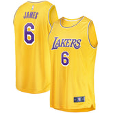 Fanatics LeBron James Los Angeles Lakers #6 Fast Break Replica Player Jersey Gold