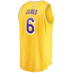 Fanatics LeBron James Los Angeles Lakers #6 Fast Break Replica Player Jersey Gold