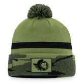 NHL Ottawa Senators Fanatics Military Appreciation Cuffed Knit Hat with Pom