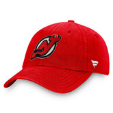 NHL New Jersey Devils Fanatics Core Primary Logo Adjustable Hat