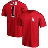 Red St. Louis Cardinals Fanatics Number One Dad Team T-Shirt