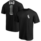 Black Chicago White Sox Fanatics Number One Dad Team T-Shirt