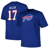 Josh Allen Big & Tall Player Name & Number T-Shirt - Buffalo Bills T-shirts