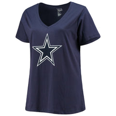 Dak Prescott Women's Plus Size Fair Catch Name & Number V-Neck T-Shirt - Dallas Cowboys T-shirts