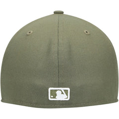 Olive Chicago White Sox New Era White Logo 59FIFTY Fitted Hat