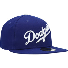 Royal Los Angeles Dodgers New Era White Logo 59FIFTY Fitted Hat