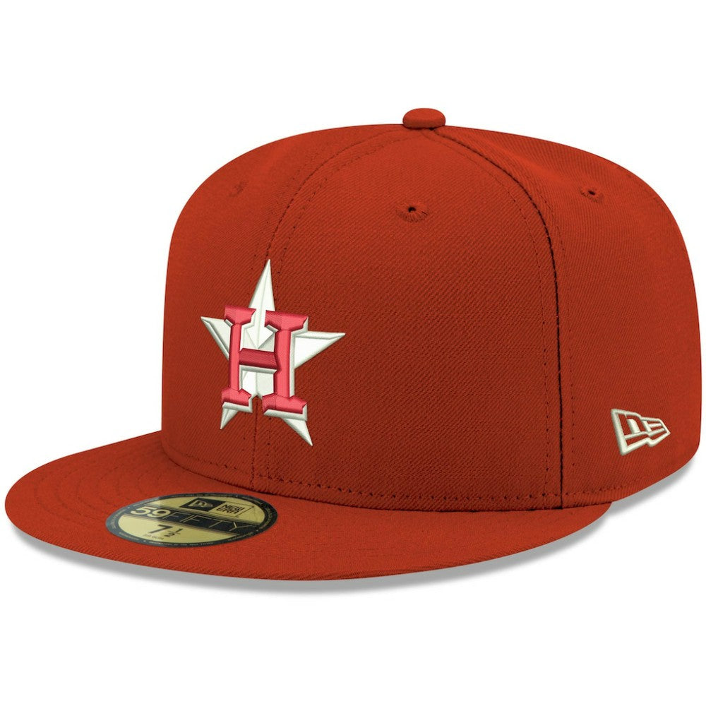 Red Houston Astros New Era White Logo 59FIFTY Fitted Hat