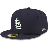 Navy St. Louis Cardinals New Era White Logo 59FIFTY Fitted Hat
