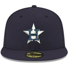 Navy Houston Astros New Era White Logo 59FIFTY Fitted Hat