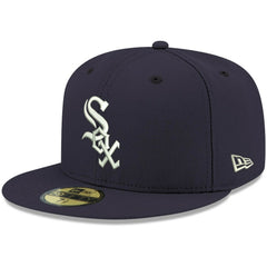 Navy Chicago White Sox New Era White Logo 59FIFTY Fitted Hat