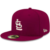 Cardinal St. Louis Cardinals New Era White Logo 59FIFTY Fitted Hat