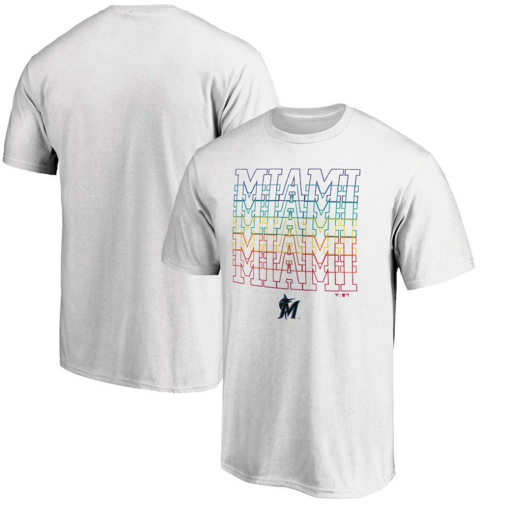 White Miami Marlins City Pride T-Shirt