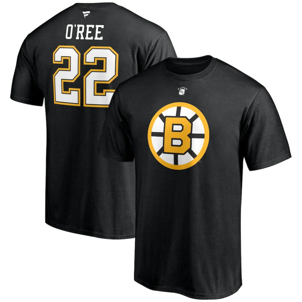 NHL Willie O'Ree Boston Bruins Fanatics Authentic Stack Retired Player Name & Number T-Shirt