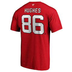 NHL Jack Hughes New Jersey Devils Fanatics Big & Tall Name & Number T-Shirt