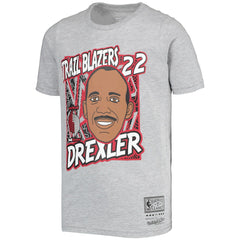 Mitchell & Ness Clyde Drexler Portland Trail Blazers Youth Hardwood Classics King of the Court Player T-Shirt