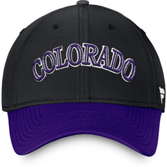 Black/Purple Colorado Rockies Fanatics Core Flex Hat