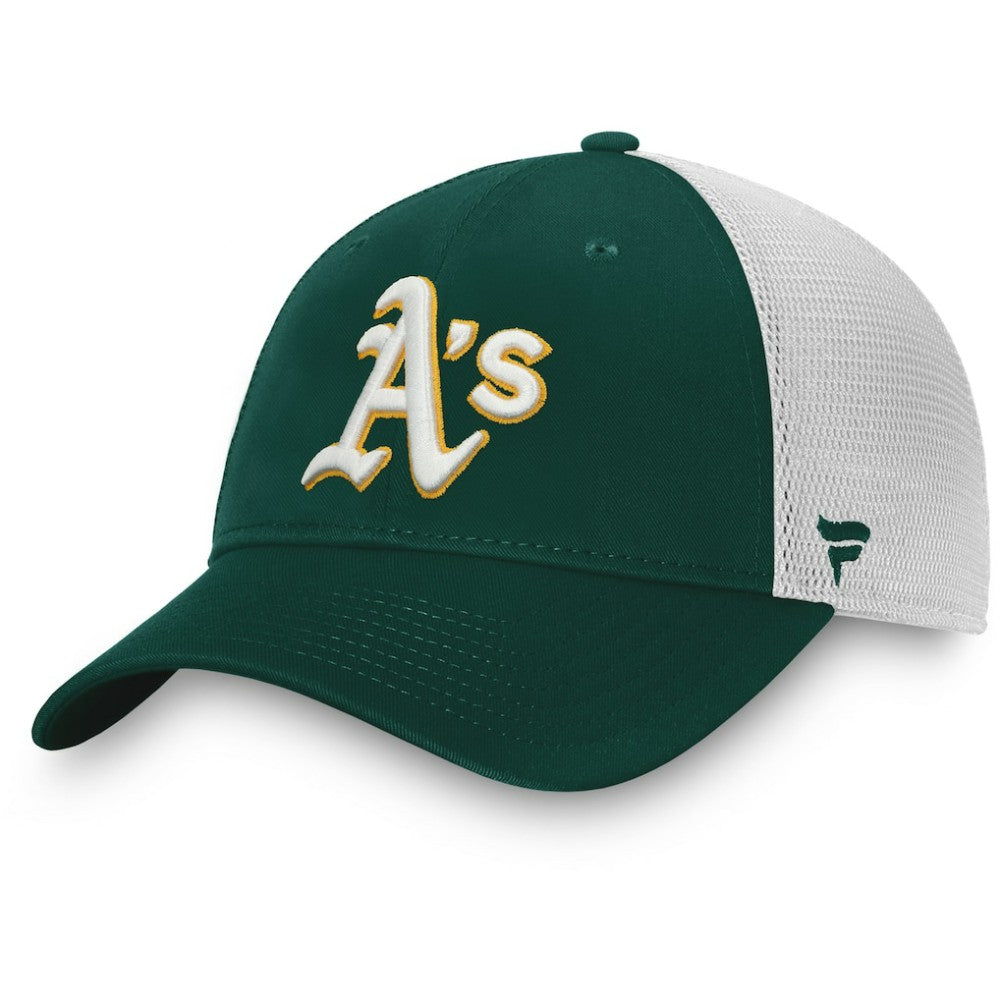 Green/White Athletics Fanatics Team Core Unstructured Trucker Adjustable Hat