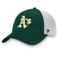 Green/White Athletics Fanatics Team Core Unstructured Trucker Adjustable Hat