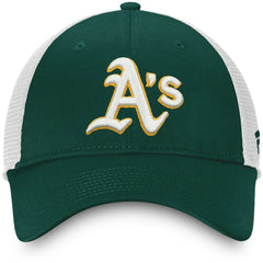 Green/White Athletics Fanatics Team Core Unstructured Trucker Adjustable Hat