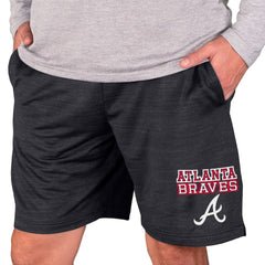 Charcoal Atlanta Braves Concepts Sport Bullseye Knit Jam Shorts