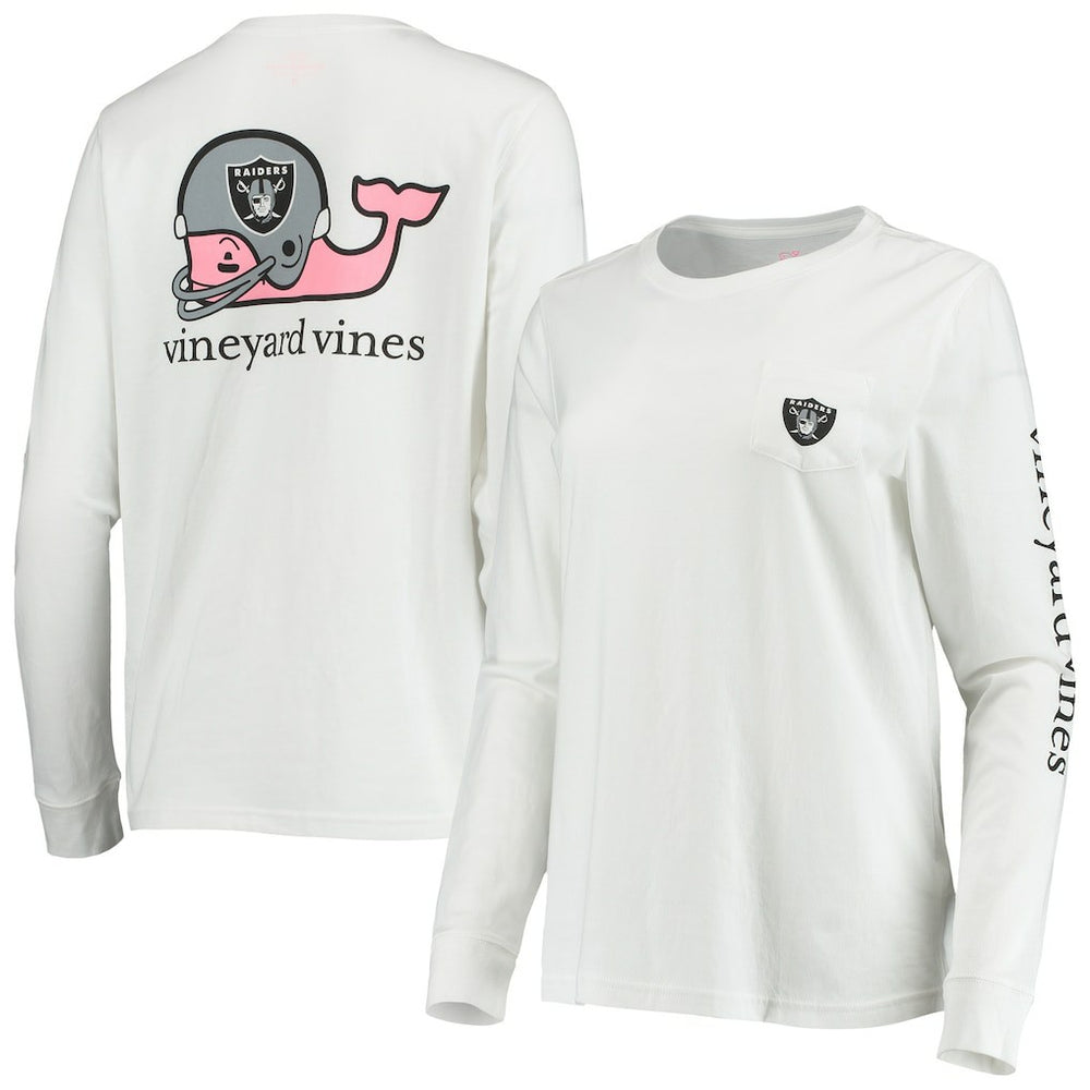 Vineyard Vines Women's Helmet Long Sleeve T-Shirt - Las Vegas Raiders T-shirts
