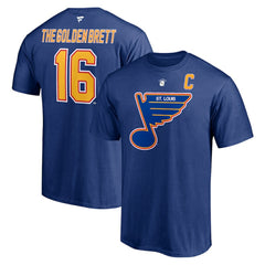 NHL Brett Hull St. Louis Blues Fanatics Authentic Stack Retired Player Nickname & Number T-Shirt