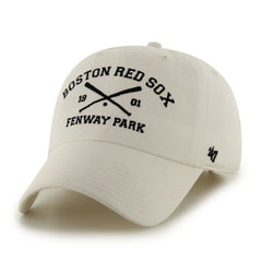 White Boston Red Sox '47 Cross Bats Clean Up Adjustable Hat
