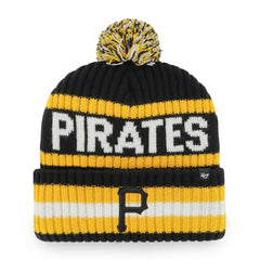 Black Pittsburgh Pirates '47 Bering Cuffed Knit Hat with Pom