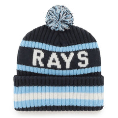 Navy Tampa Bay Rays '47 Bering Cuffed Knit Hat with Pom