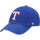 Royal Texas Rangers '47 Youth Team Logo Clean Up Adjustable Hat